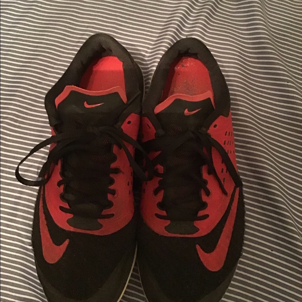 Red and black Nike